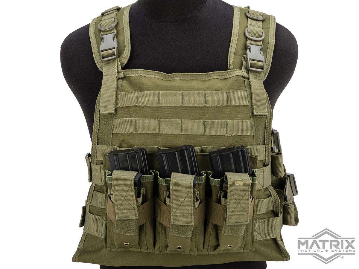 Matrix 600D MOLLE Plate Carrier Tactical Package with Hydration Carrier (Color: Ranger Green)