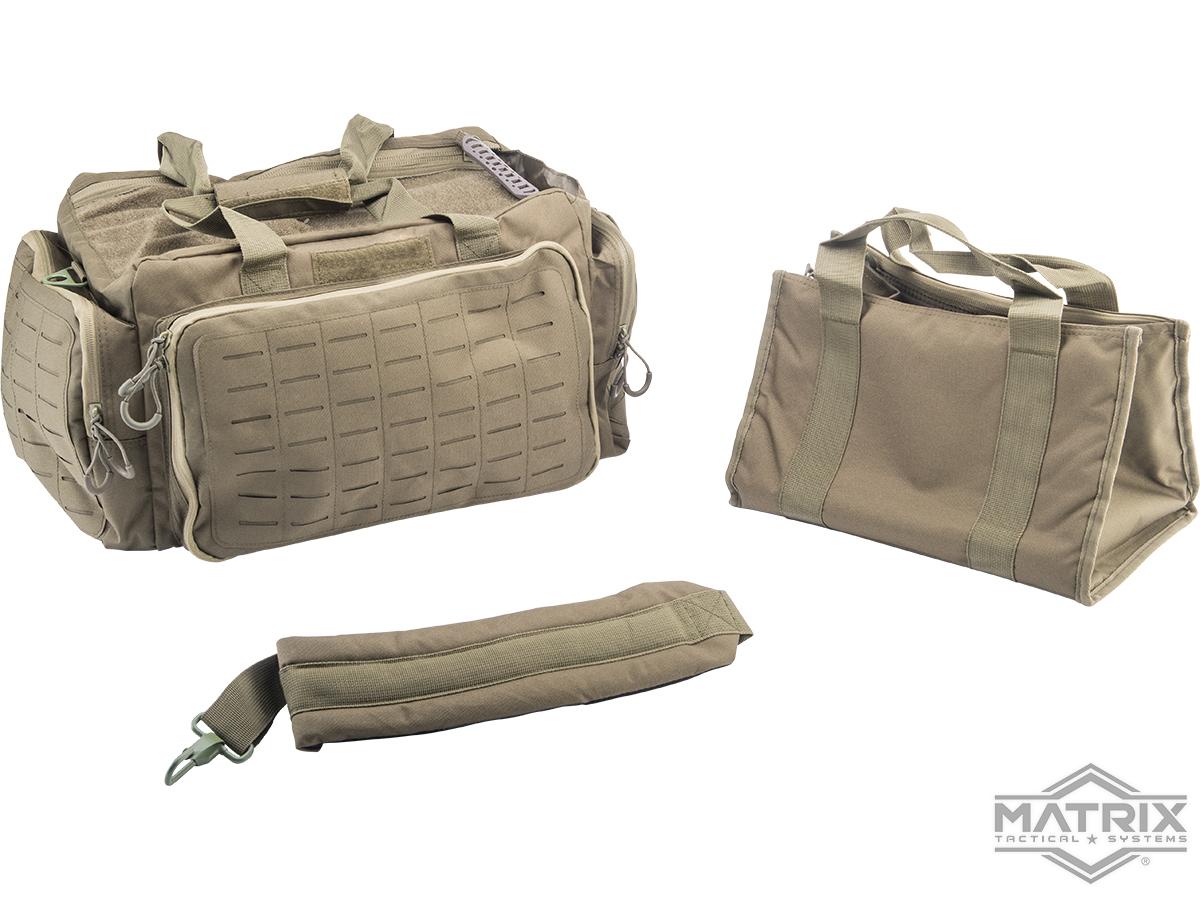 Matrix Tactical Large Capacity Range Duffel Bag w/ Internal Divider & Shoulder Strap (Color: Olive Drab)