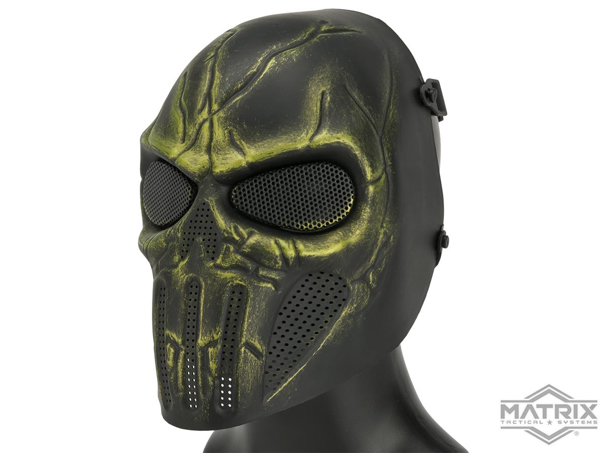 Matrix High Speed Wire Mesh Chastener Skull Mask (Color: Swamp)