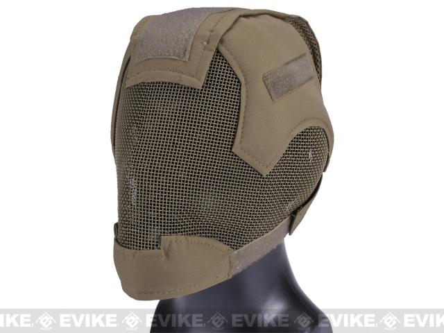 Matrix Striker Helmet Full Face Carbon Steel Mesh Mask (Color: Dark Earth)