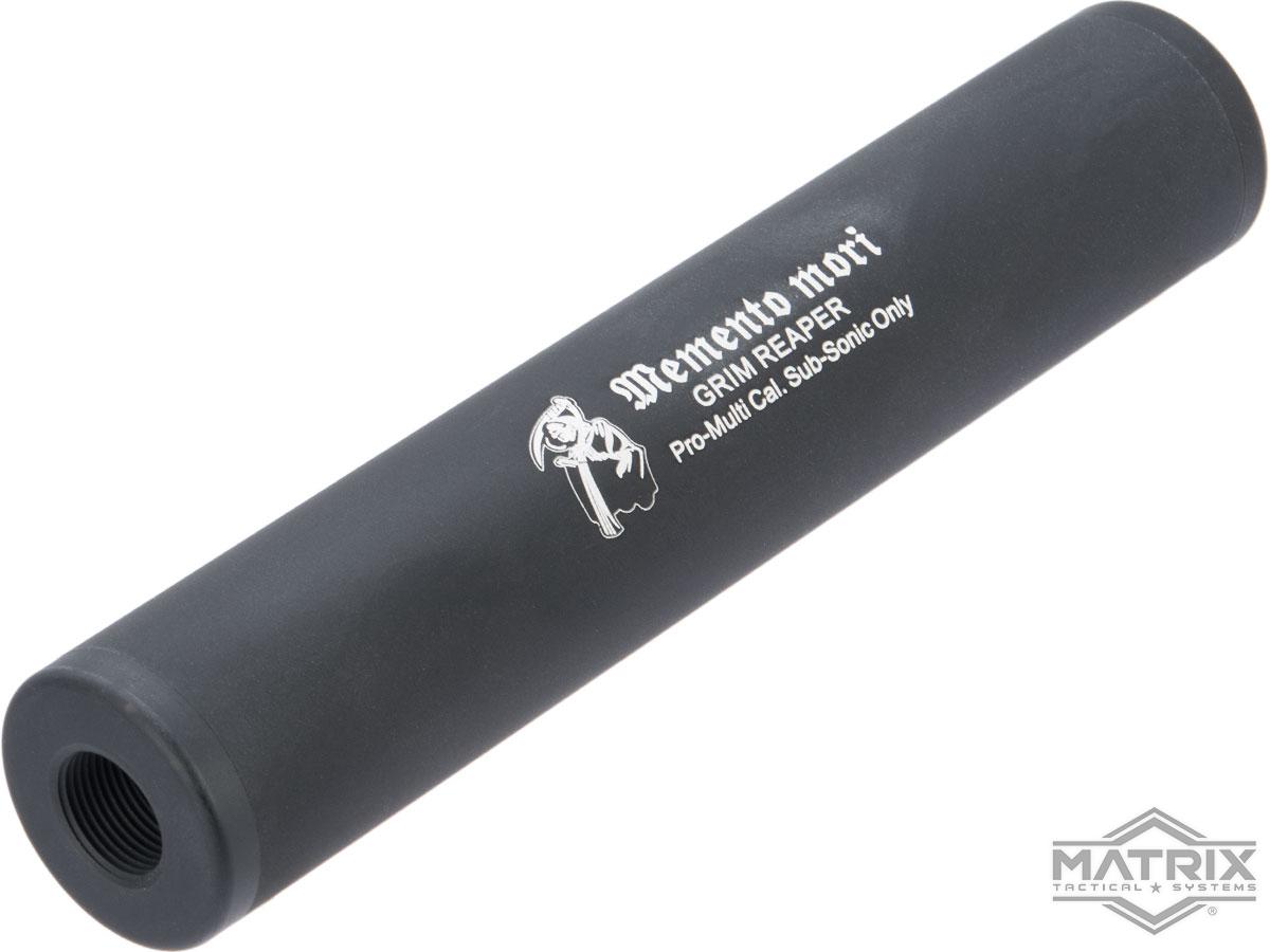 Matrix Airsoft Mock Silencer / Barrel Extension - 30 X 150mm (Style: Grim Reaper #3 / Black)