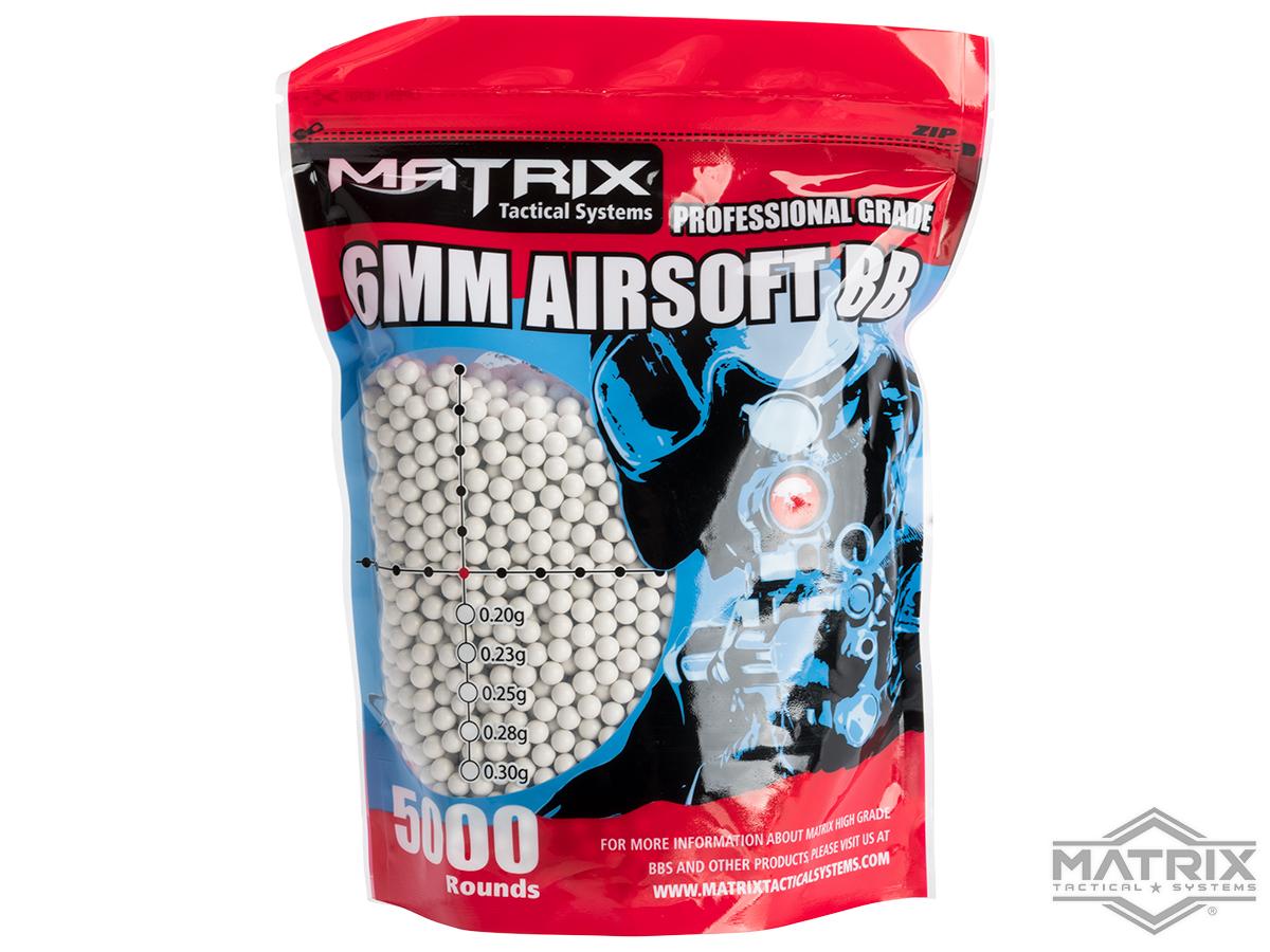 Matrix Match Grade 6mm Airsoft BBs (Color: .25g / 5000 Rounds / White)