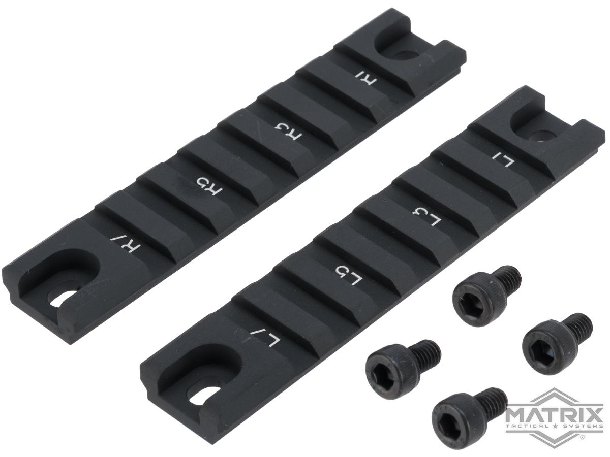 Matrix G36 Handguard Picatinny CNC Rail Set (Color: Black / 2pc Short)