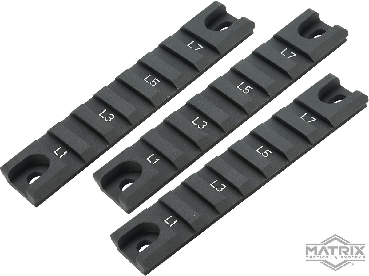Matrix G36 Handguard Picatinny CNC Rail Set (Color: Black / 3pc Short)