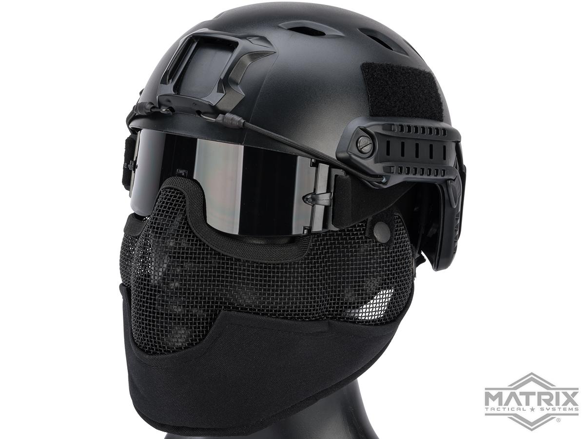 Matrix Iron Face Carbon Steel Striker Gen2 Metal Mesh Lower Half Mask (Color: Black)