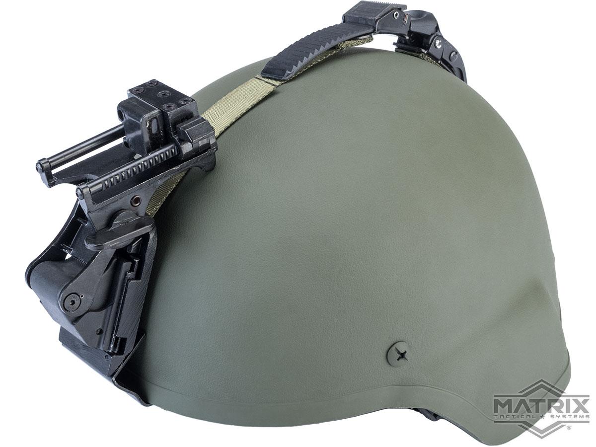 Matrix MICH 2000 Fiberglass Airsoft Helmet w/ NVG Mount & Mount Base