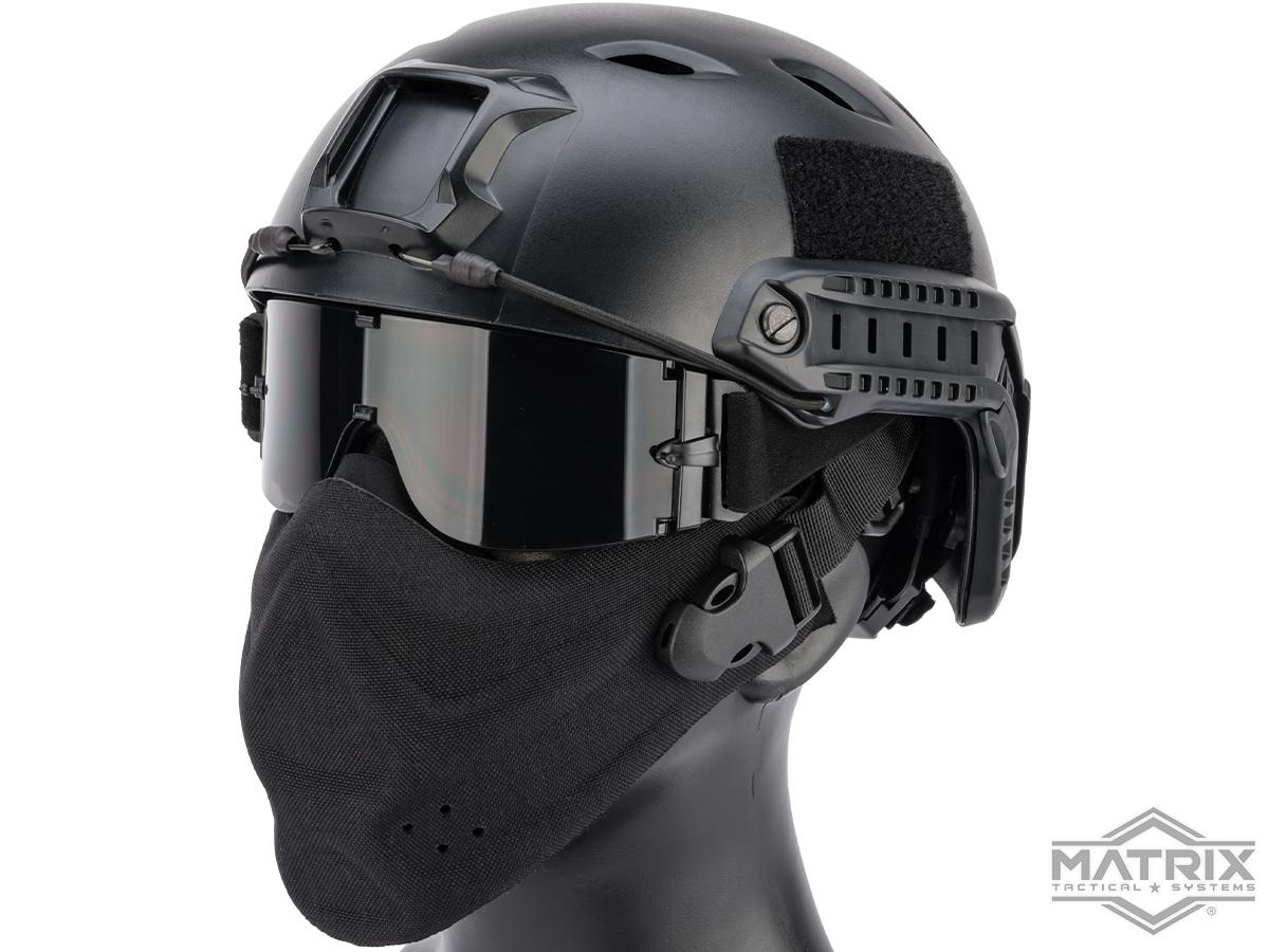 Matrix High Speed Lightweight Half Face Mask (Color: Black)