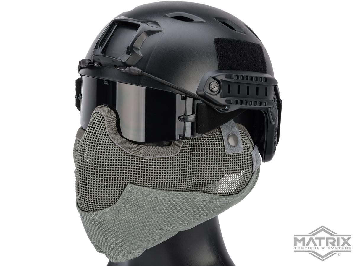 Matrix Iron Face Carbon Steel Striker Gen2 Metal Mesh Lower Half Mask (Color: Foliage Green)