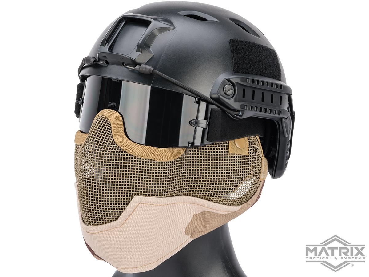 Matrix Iron Face Carbon Steel Striker Gen2 Metal Mesh Lower Half Mask (Color: 3 Color Desert)