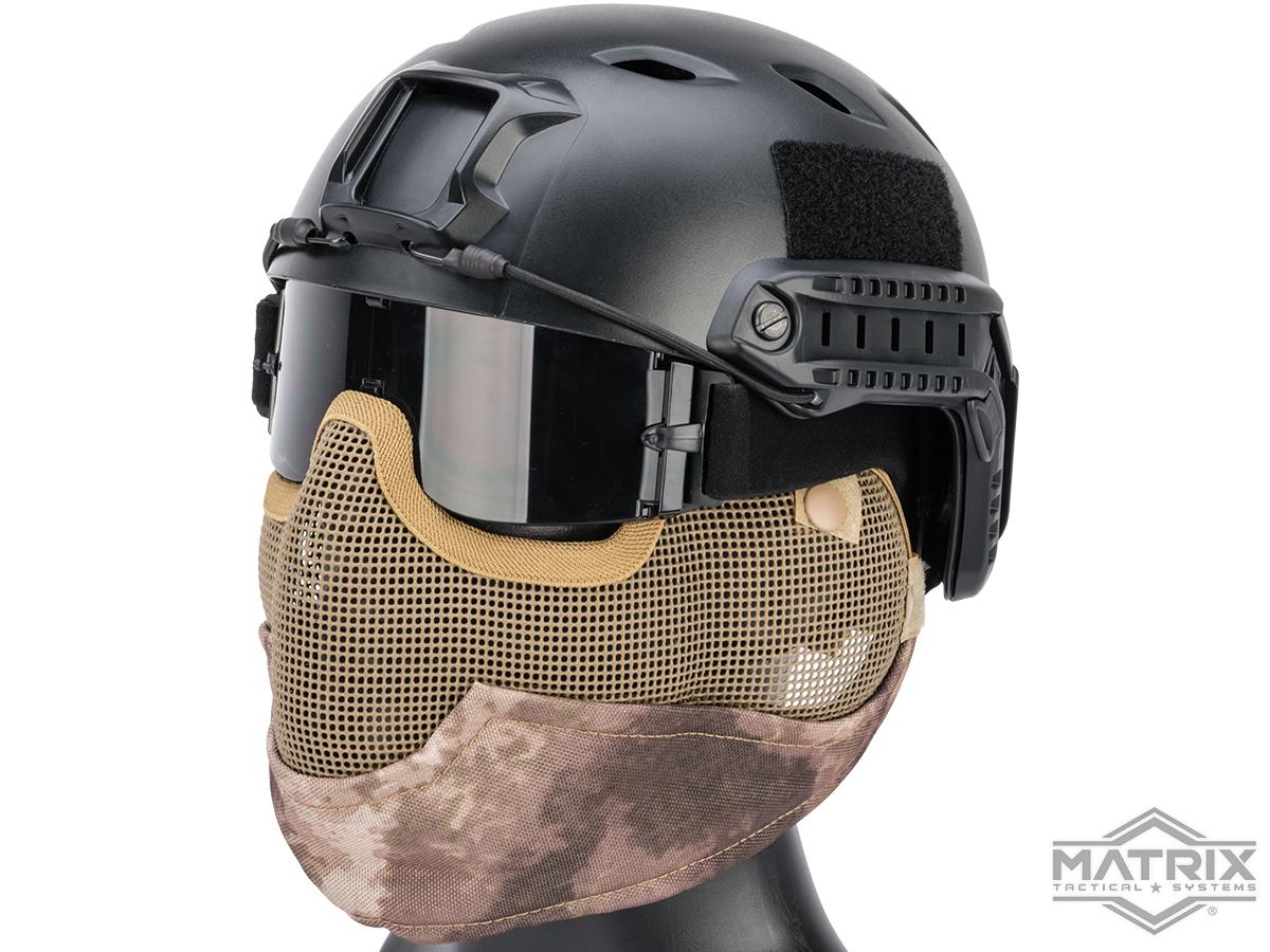 Matrix Iron Face Carbon Steel Striker Gen2 Metal Mesh Lower Half Mask (Color: Arid Camo)