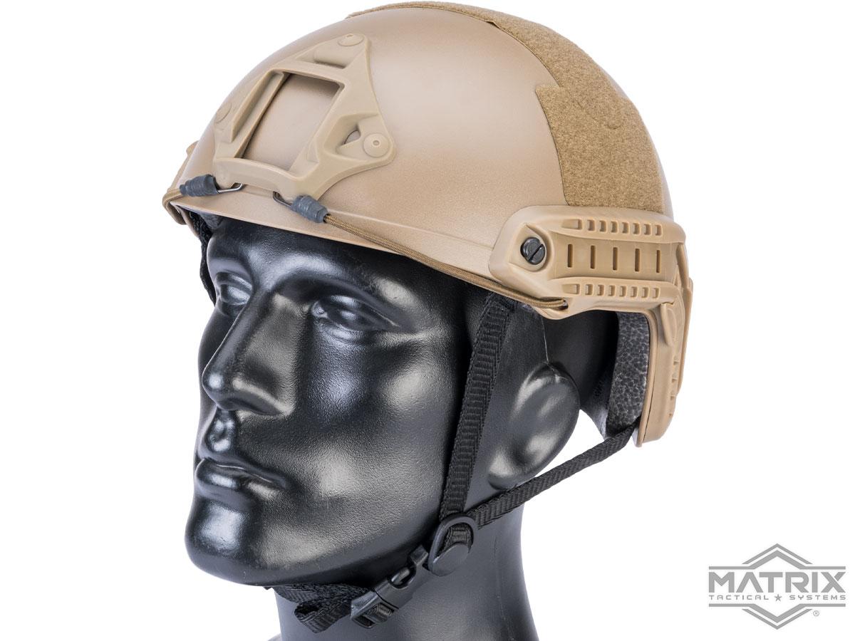 Matrix Basic High Cut Ballistic Type Tactical Airsoft Bump Helmet (Color: Dark Earth)