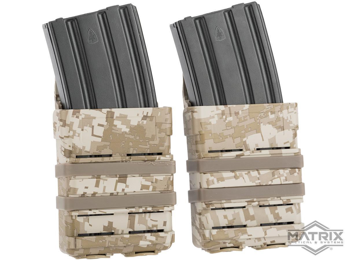 Matrix Fast Hard Shell Magazine Holster - 2x Rifle Mag Configuration (Color: Digital Desert)