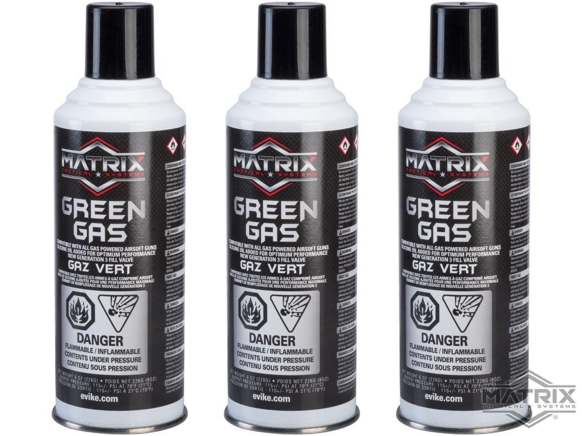 Valken 8Oz Green Gas - 3 Cans