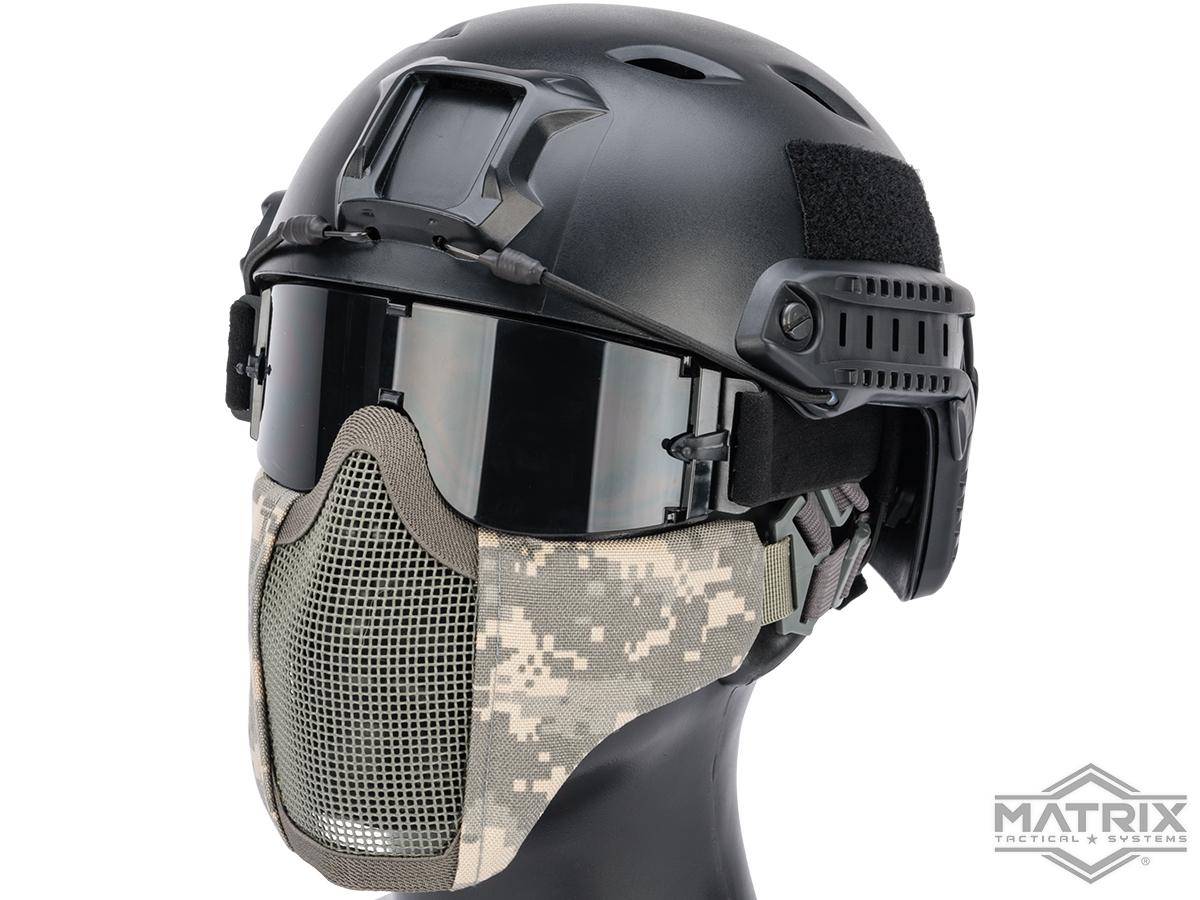 Matrix Low Profile Iron Face Padded Lower Half Face Mask (Color: ACU)