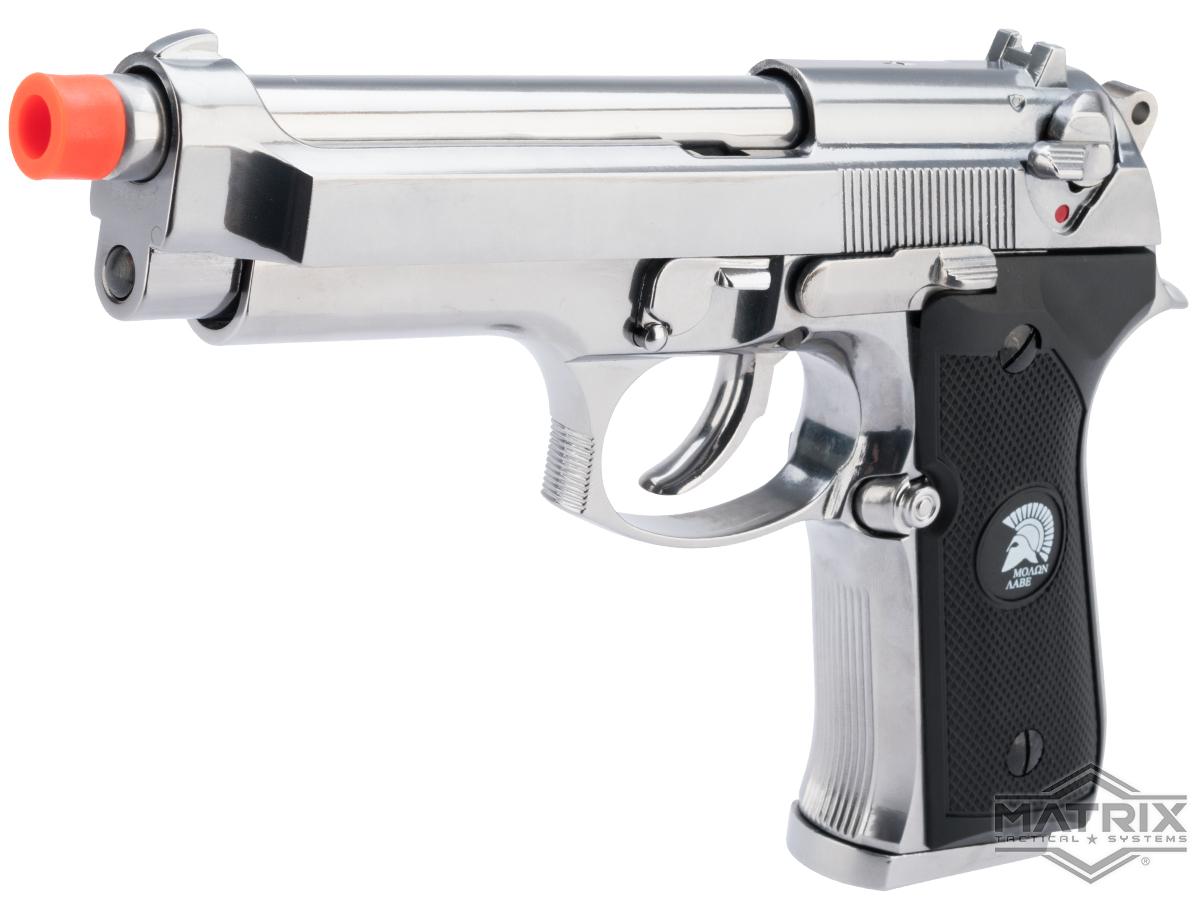 Matrix Elite M9 Gas Blowback Airsoft GBB Pistol (Color: Silver / Full Metal)