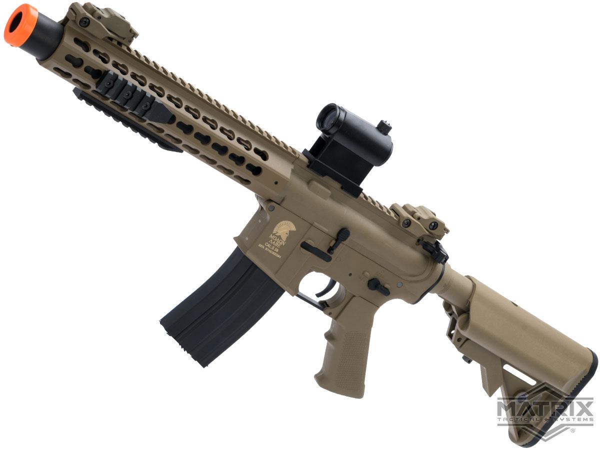 Matrix / S&T Sportsline M4 RIS Airsoft AEG Rifle w/ G3 Micro-Switch Gearbox (Model: Dark Earth Keymod 10 w/ Suppressor)