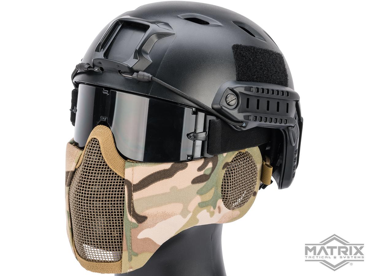 Matrix Carbon Striker Mesh Mask w/ Integrated Mesh Ear Protection (Color: Camo)