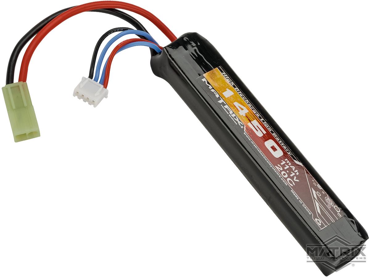 Matrix High Performance 11.1V Stick Type Airsoft LiPo Battery (Model: 1450mAh - 20C / Small Tamiya)