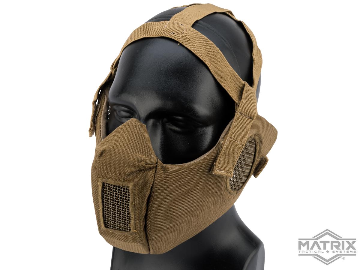 Mask Half Face Combat Gear Airsoft Duty Adjustable Protective Half Face Mask 