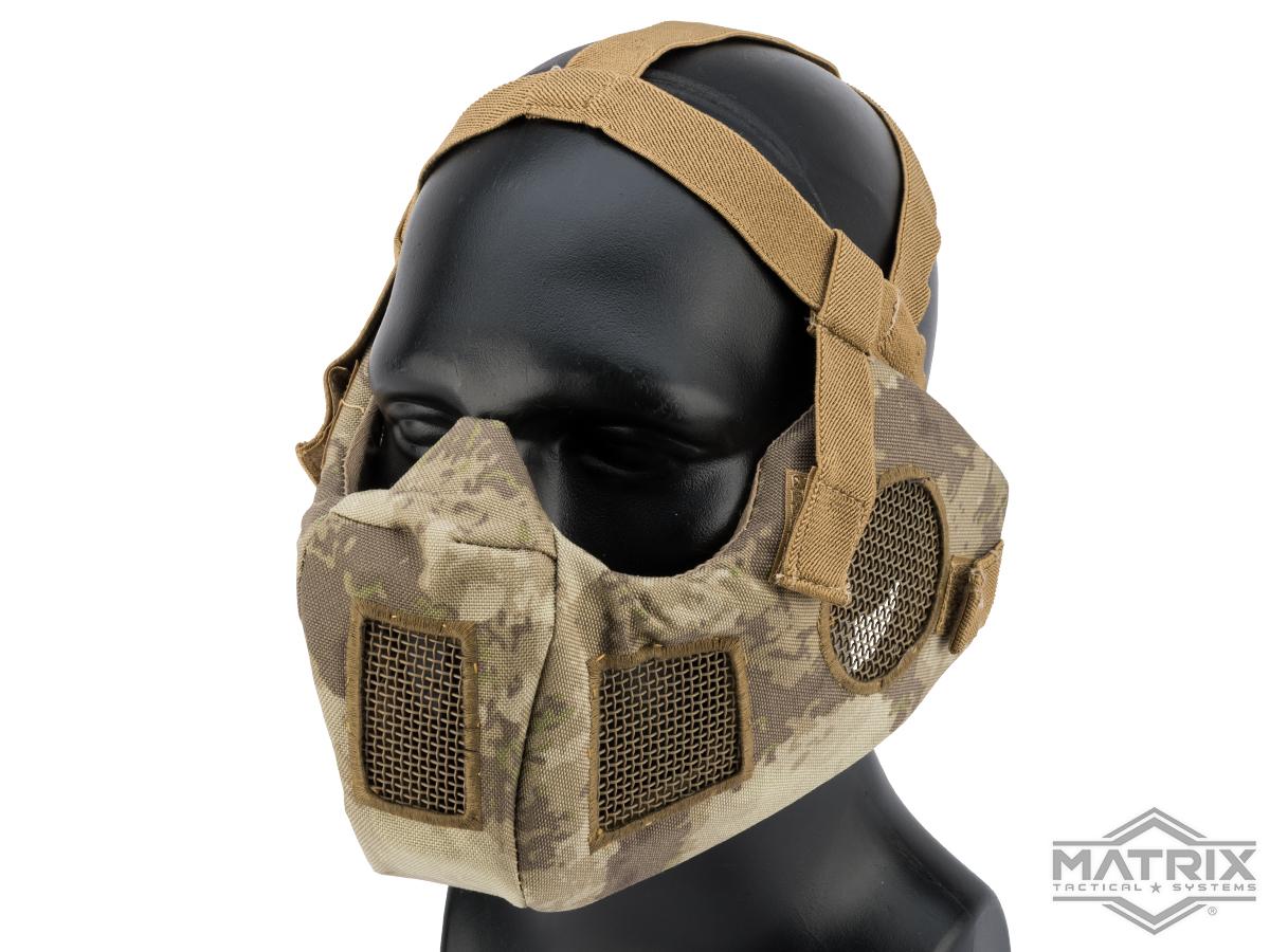 Matrix V5 Conquerors Mask Half Face Mask w/ Ear Protection and Ventilation (Color: Arid Camo)