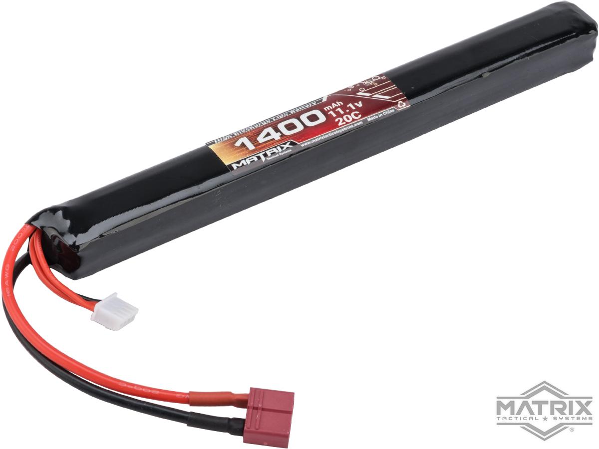 Matrix High Performance 11.1V Stick Type Airsoft LiPo Battery (Model: 1400mAh - 20C / Deans)