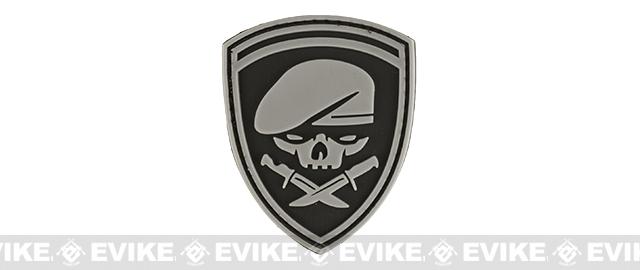 PVC Tactical Hook and Loop Patch - Menace of Horror (Black / White)