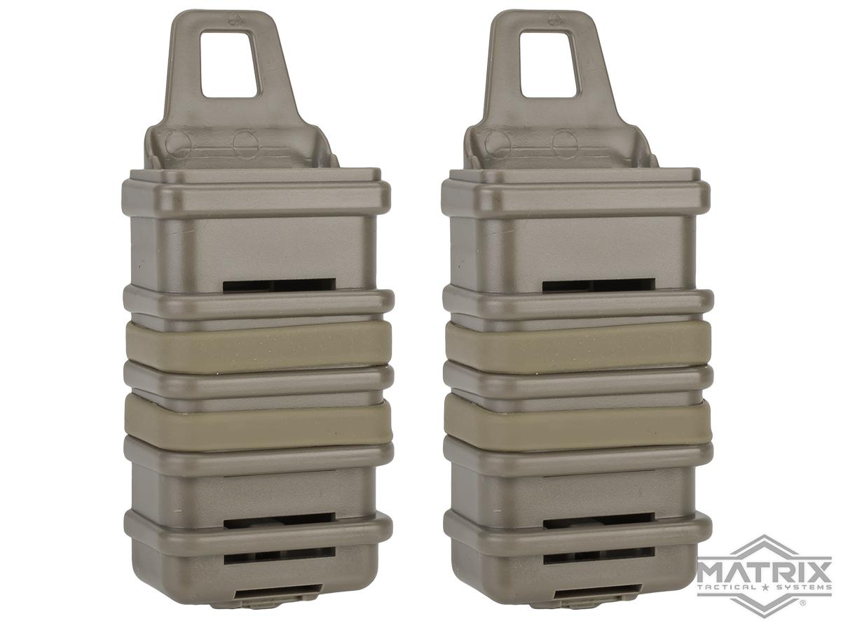 Fast Hard Shell Magazine Holsters Set of 2 for MP7 MP5 Pistol SMG (Color: Dark Earth)