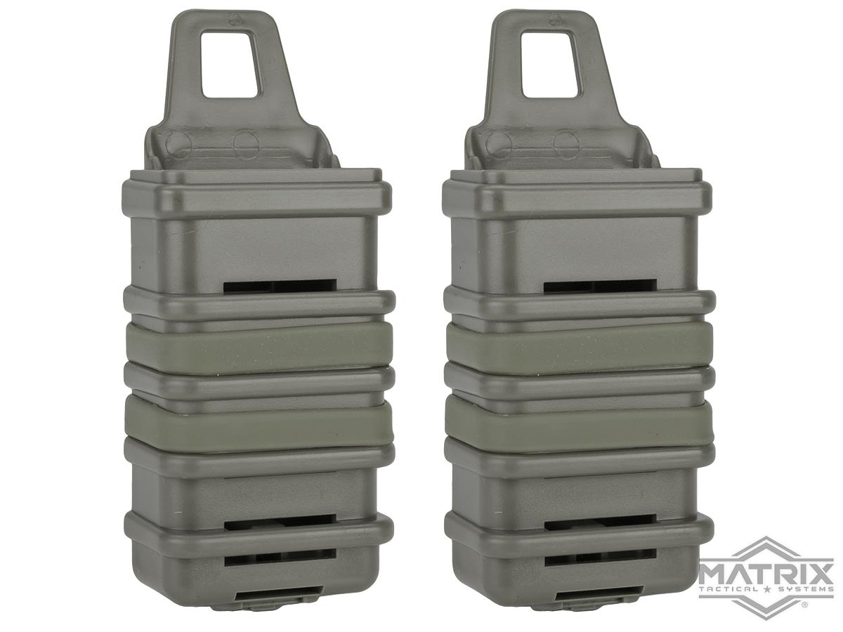 Fast Hard Shell Magazine Holsters Set of 2 for MP7 MP5 Pistol SMG (Color: Foliage Green)