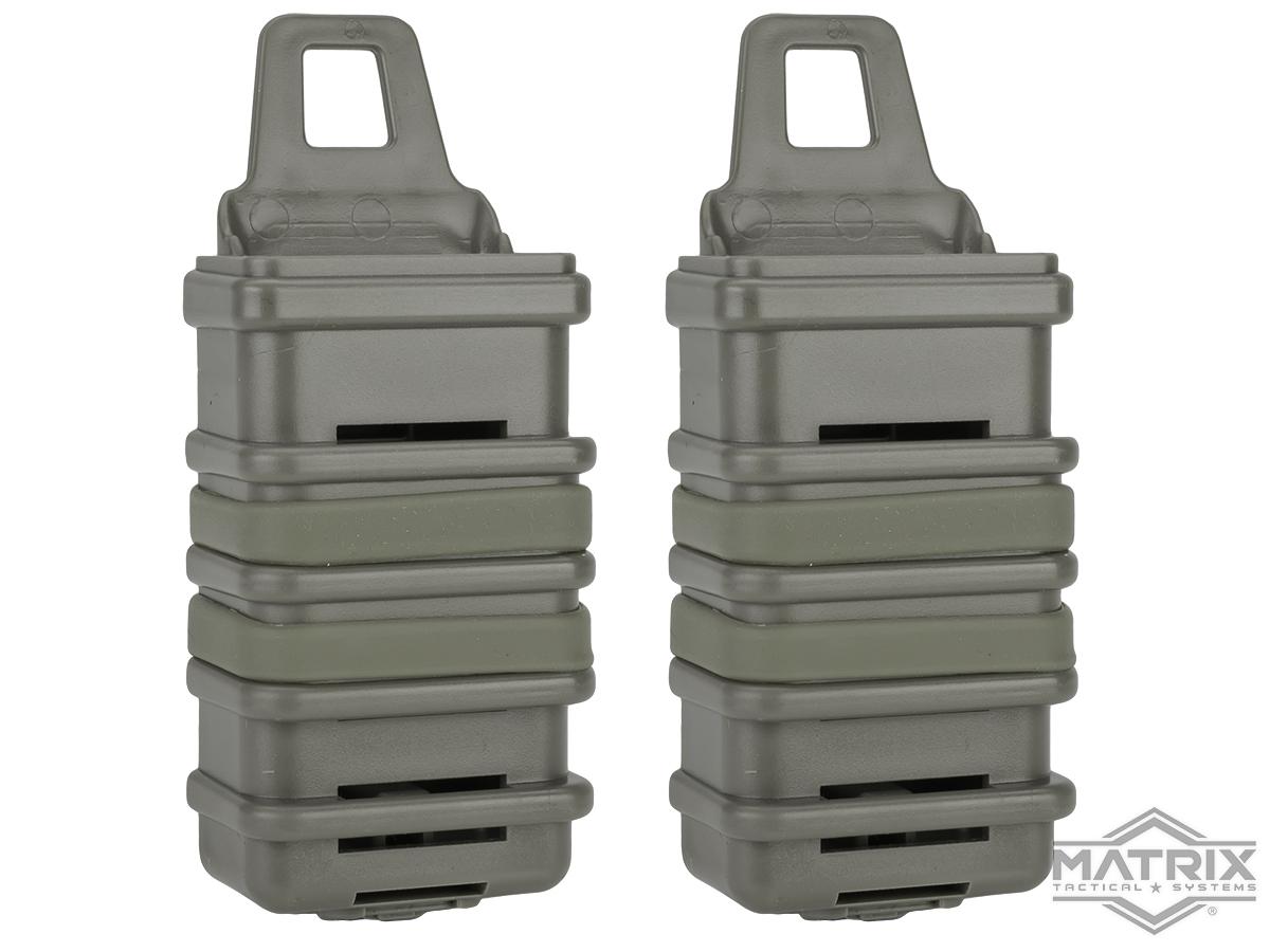 Fast Hard Shell Magazine Holsters Set of 2 for MP7 MP5 Pistol SMG (Color: Foliage Green)