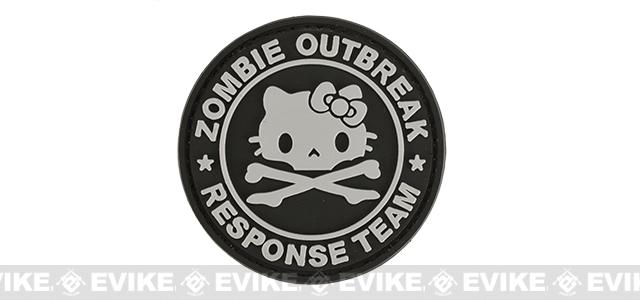 Matrix Zombie Outbreak Kitty Response Team 60mm PVC Hook and Loop Patch - Black