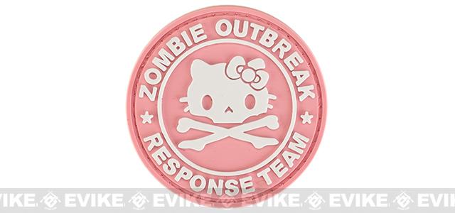 Matrix Zombie Outbreak Kitty Response Team 60mm PVC Hook and Loop Patch - Pink