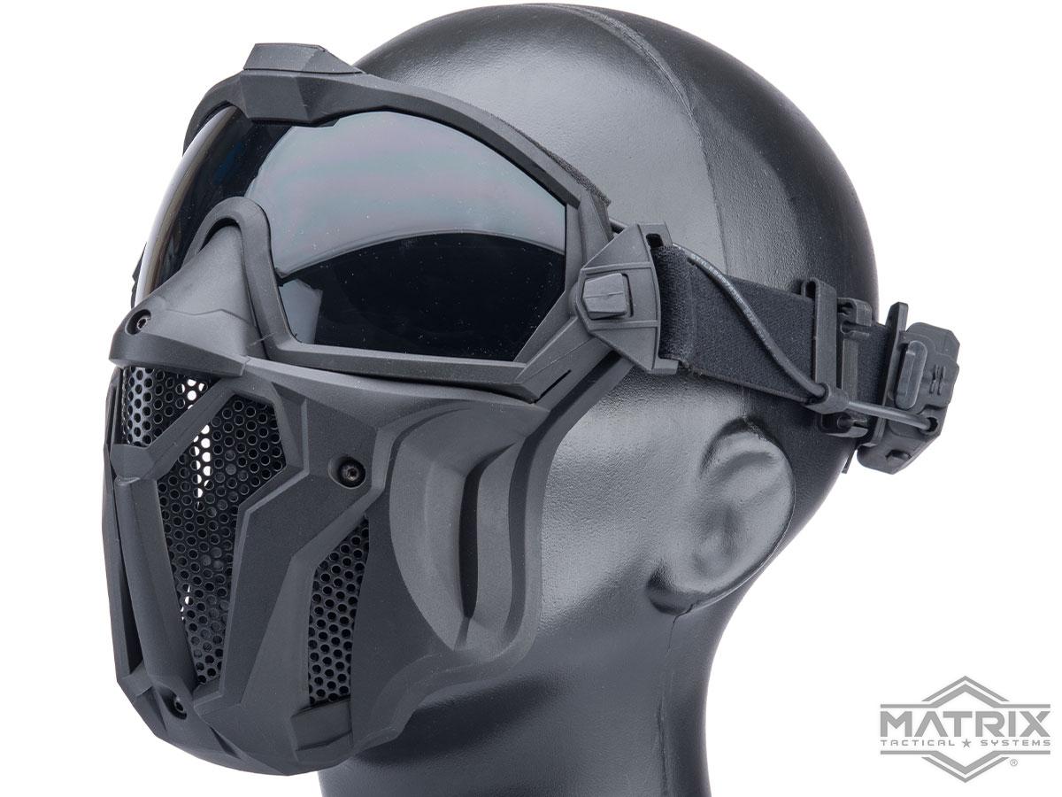 Matrix Tactical Anti Fog Goggle w/ Fan and Lower Face Mask (Color: Black)