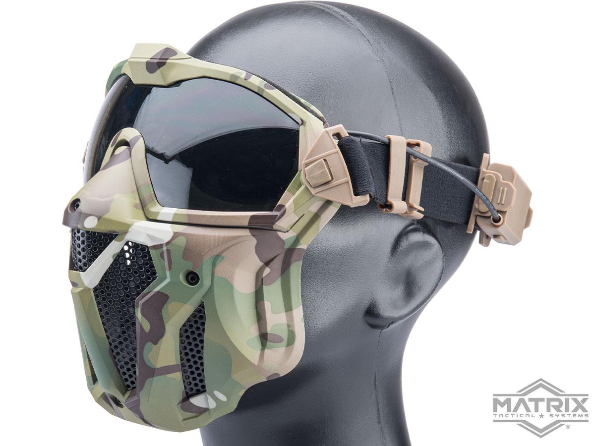 Matrix Tactical Anti Fog Goggle w/ Fan and Lower Face Mask (Color: Multicam)