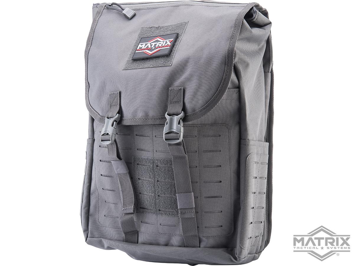 Matrix 40L Laser Cut Large Flap Tactical Backpack (Color: Grey)