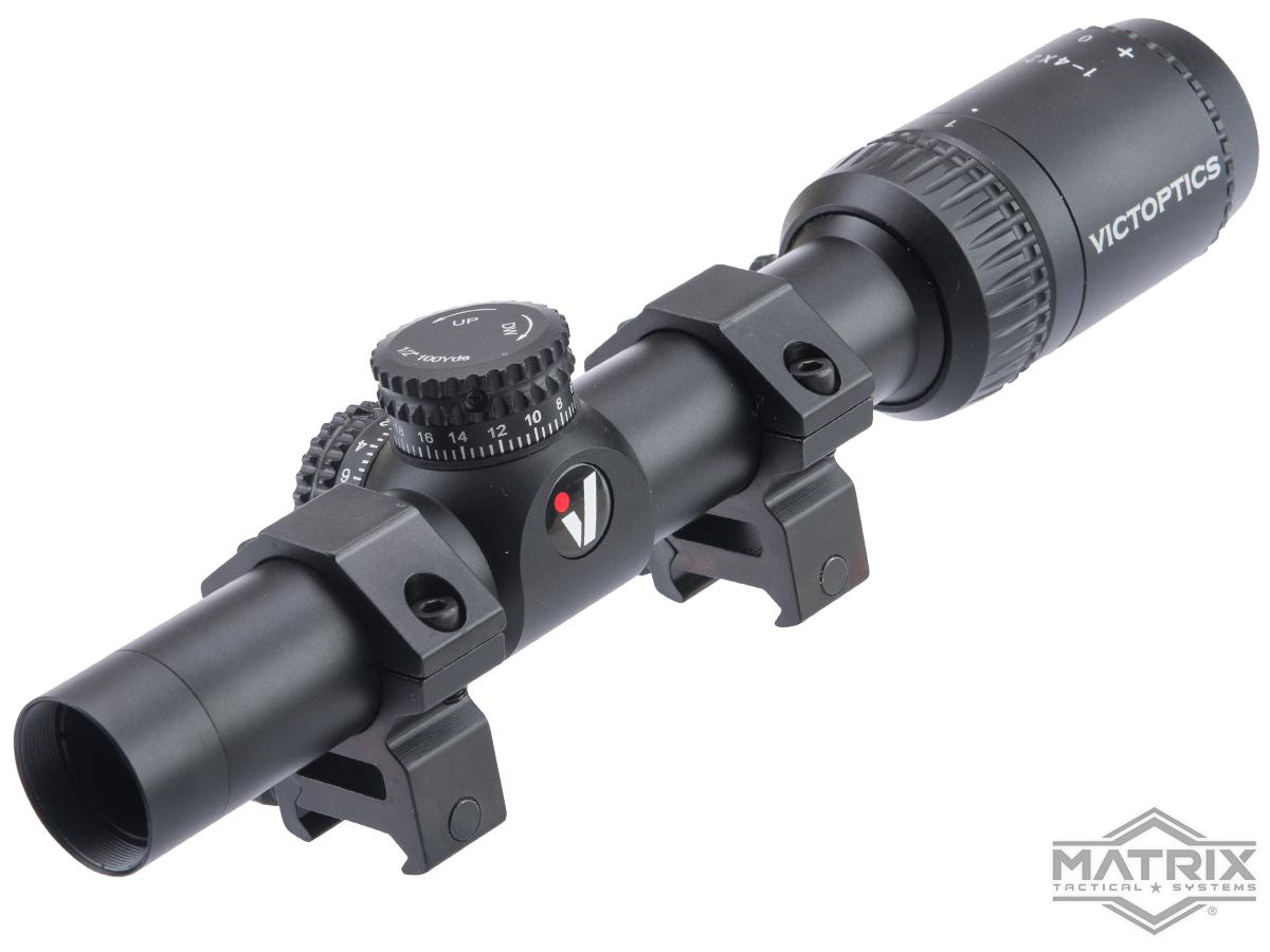 Matrix X4 14x20 Variable Second Focal Plane Tactical Scope w/ HIgh 1.20" Mounting Rings by