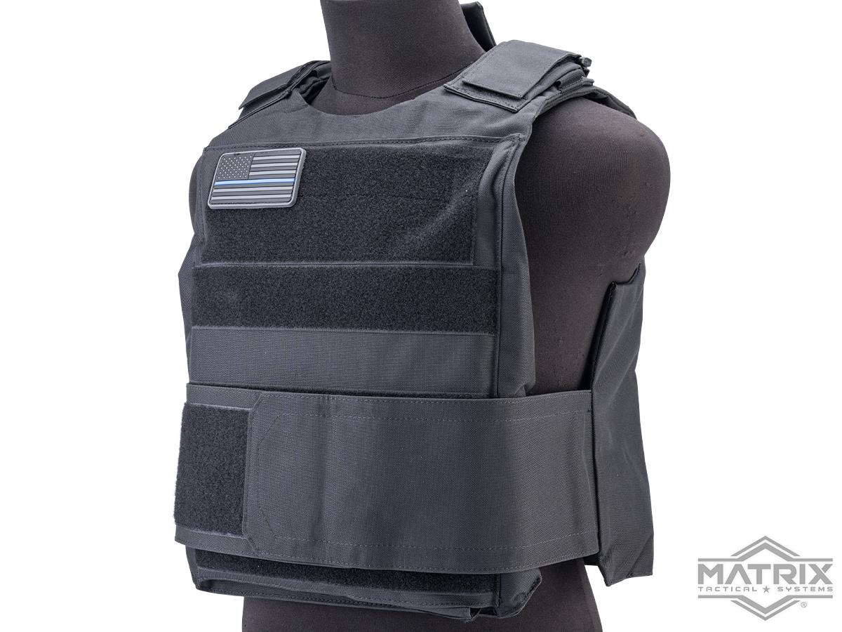Matrix Heavy Duty Slick Body Armor Vest w/ Loop Patch Panel