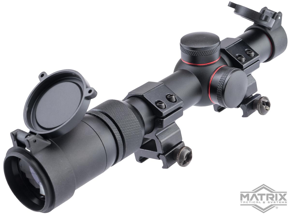 Matrix 1.55x20 "Hawk" Rifle Scope w/ Mounting Rings, Accessories