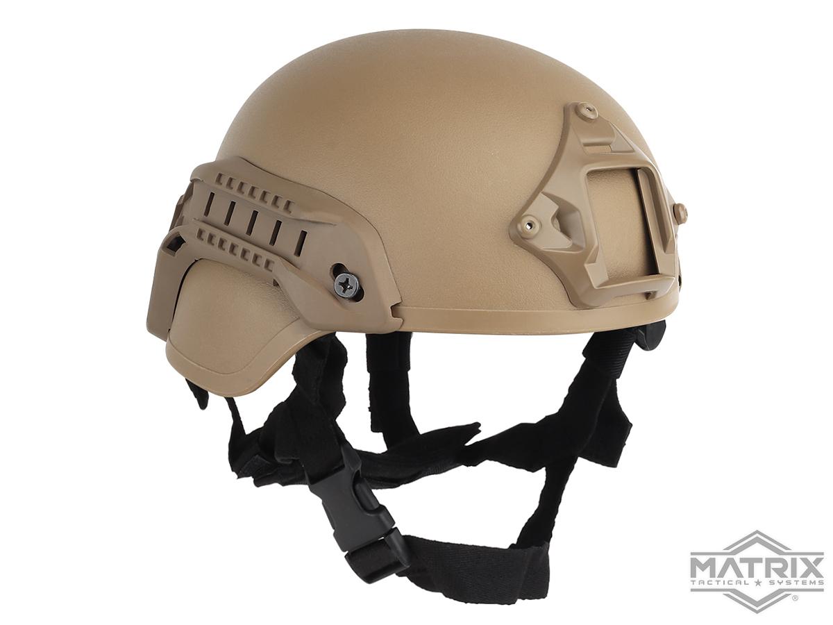 Matrix MICH 2000 Airsoft Helmet w/ NVG Shroud & ACH Rail (Color