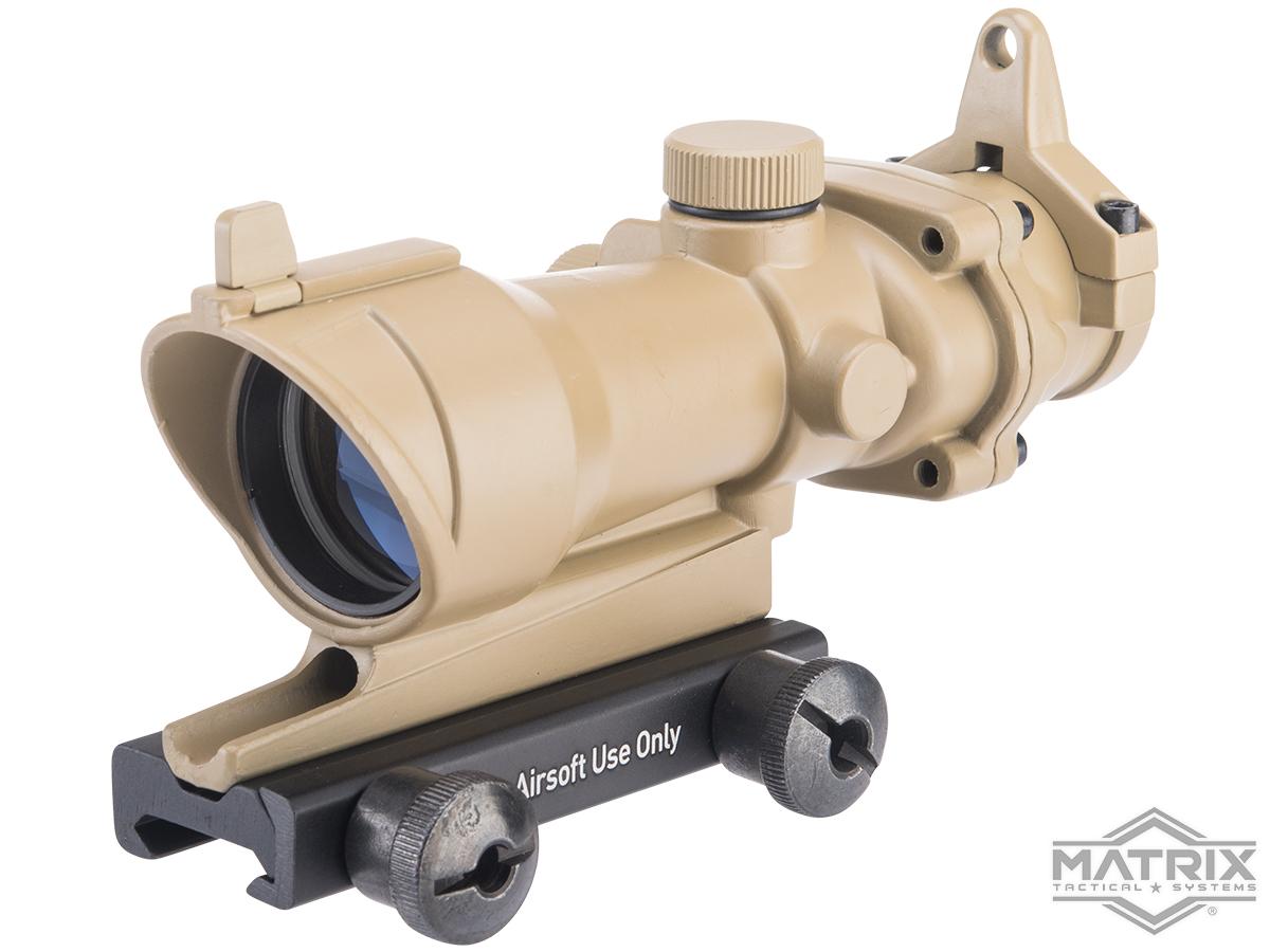 Element 4x32 Rifle Scope with Integrated Iron Sight & Picatinny Mount (Color: Dark Earth)