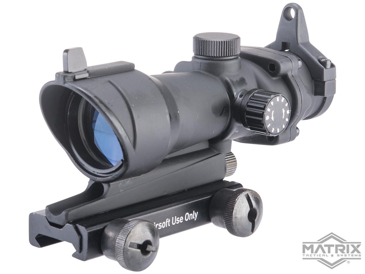 Element 4x32 Magnified Scope w/ Illuminated Reticle & Iron Sight for Airsoft Rifles (Color: Black)