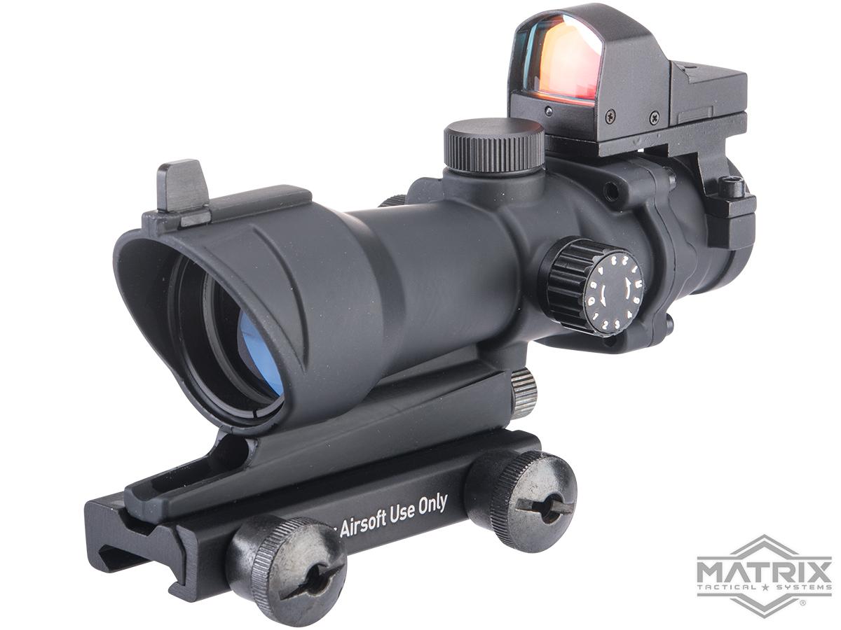 Element 4x32 Magnified Scope w/ Illuminated Reticle & Red Dot Reflex Sight for Airsoft Rifles (Color: Black)