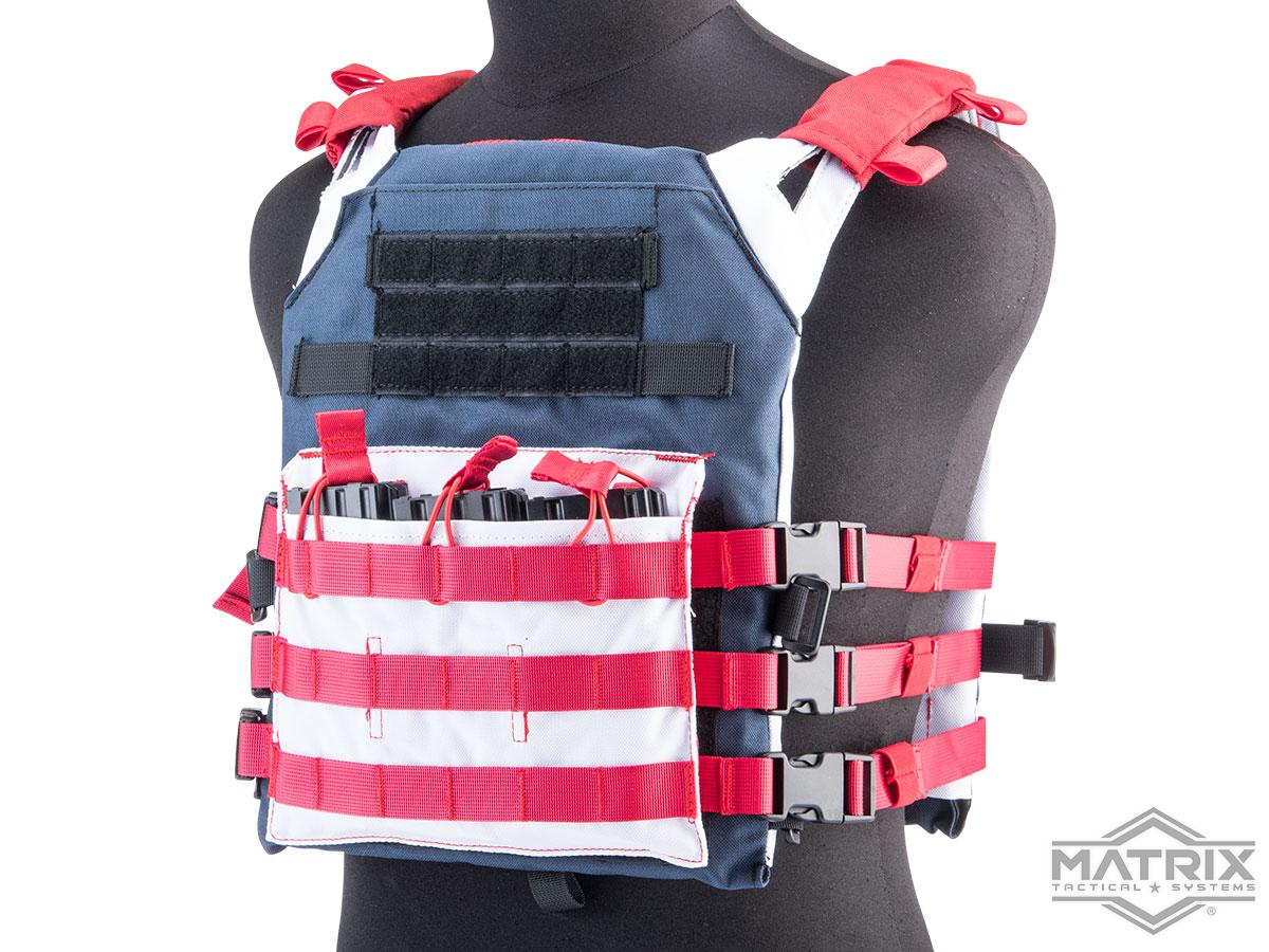 Matrix Level-1 Plate Carrier with Integrated Magazine Pouches (Color: Patriot)