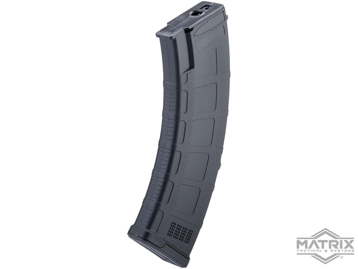 Matrix DLS 200 Round Polymer Midcap Magazines for Airsoft AK Series AEGs (Color: Black)