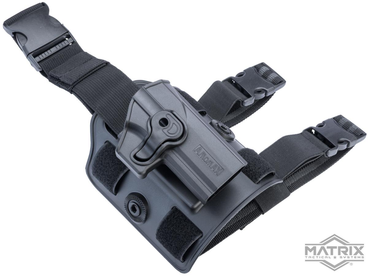 Matrix Hardshell Adjustable Holster for P320 Carry Series Pistols (Type: Black / Drop Leg)