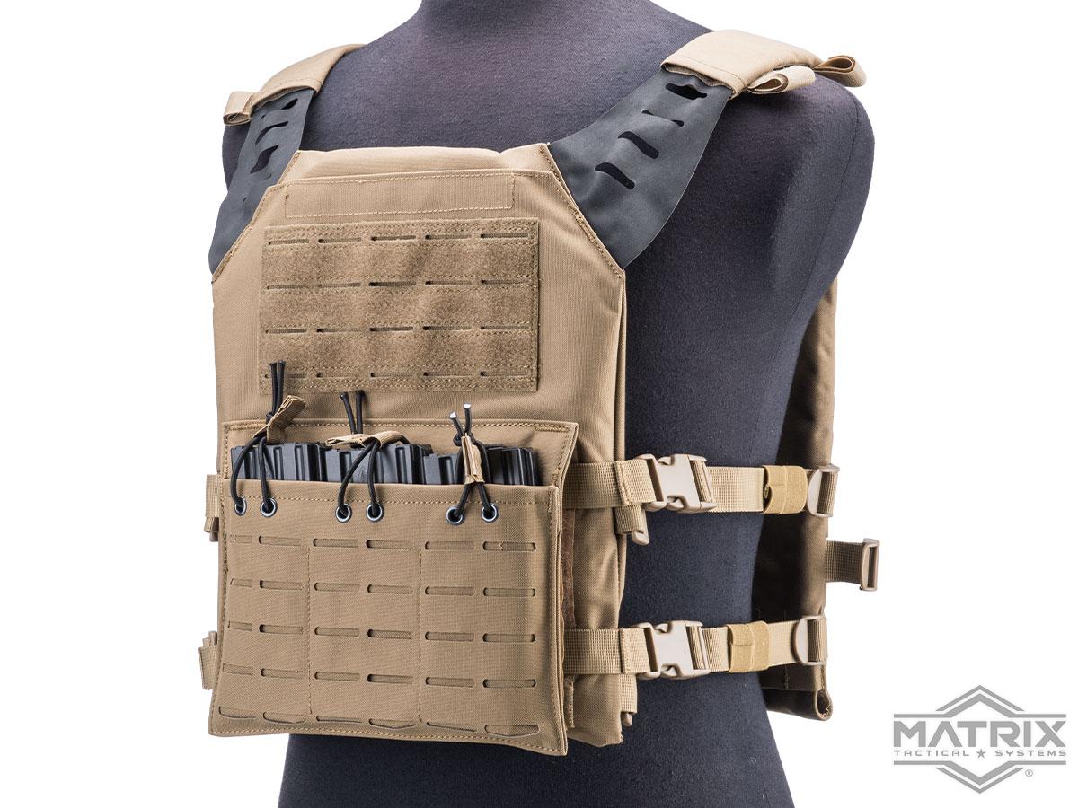 Matrix Laser Cut Compact Plate Carrier (Color: Coyote Brown)