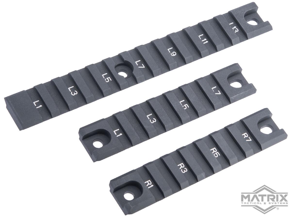 Matrix G36 Handguard Picatinny CNC Rail Set (Color: Black / 2pc Short 1pc Long)