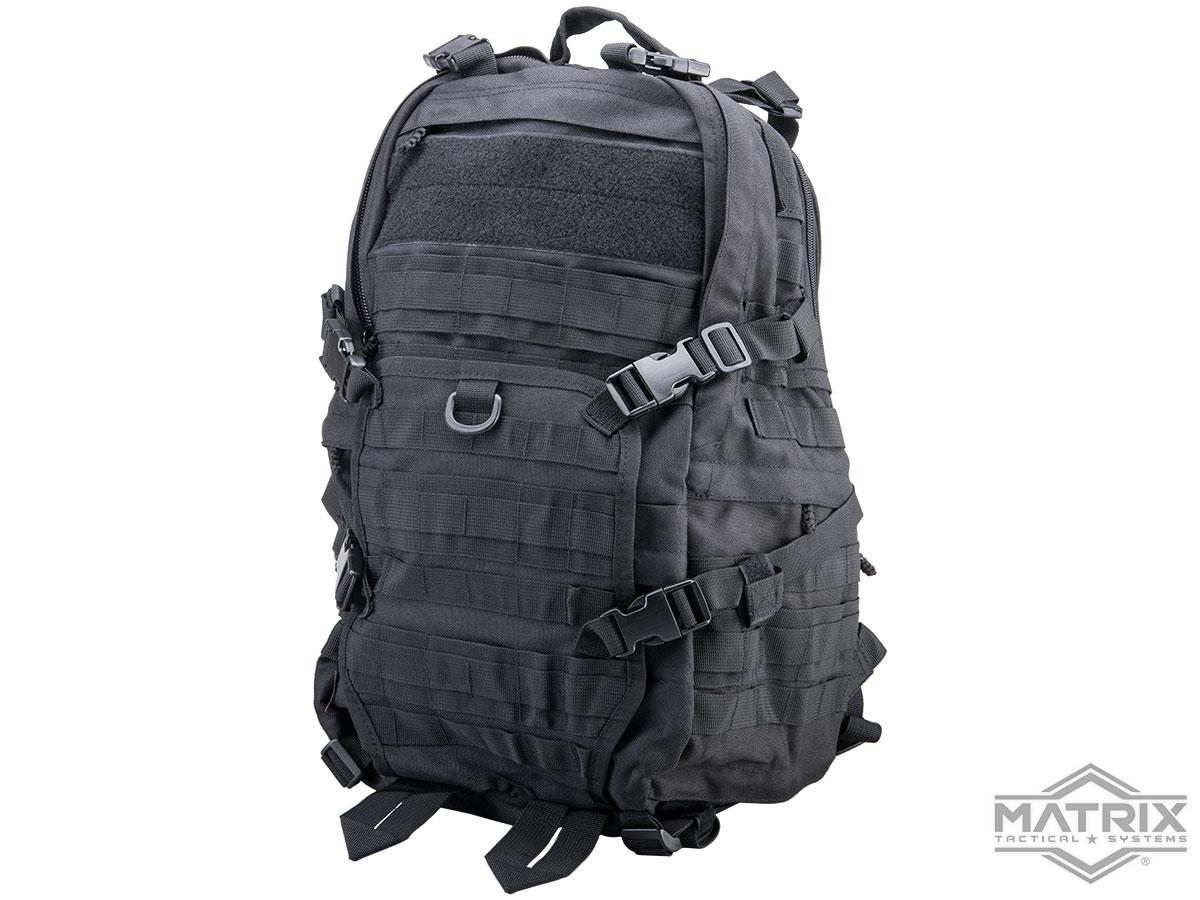 Matrix Tactical Military Rifle Patrol Backpack (Color: Black)