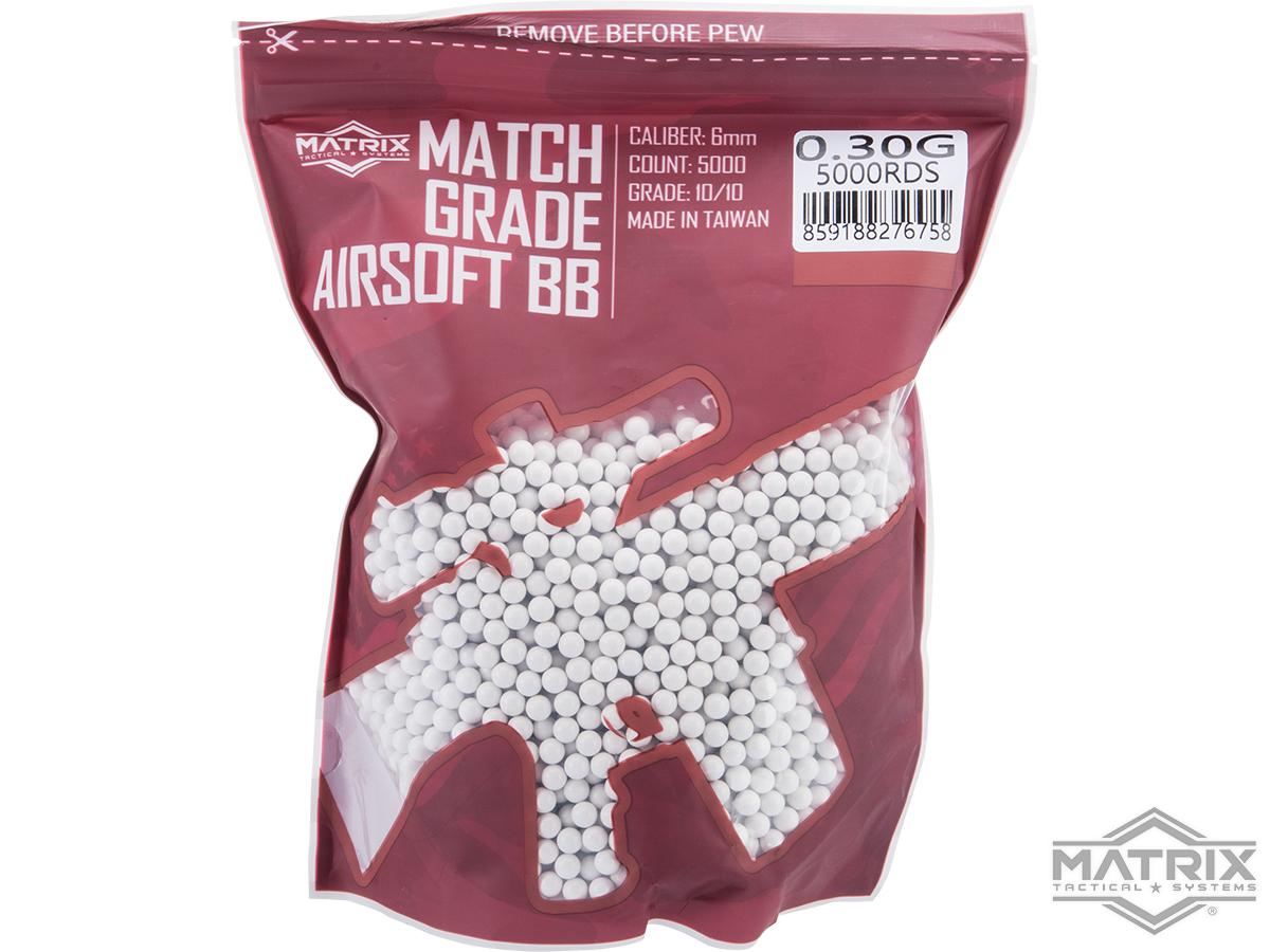 Matrix Match Grade 6mm Airsoft BBs (Color: .30g / 5000 Rounds / White)