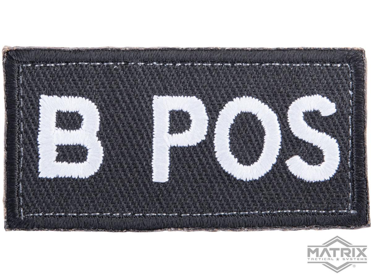 Matrix Military Spec. Blood Type Hook and Loop Patch (Type: B POS)