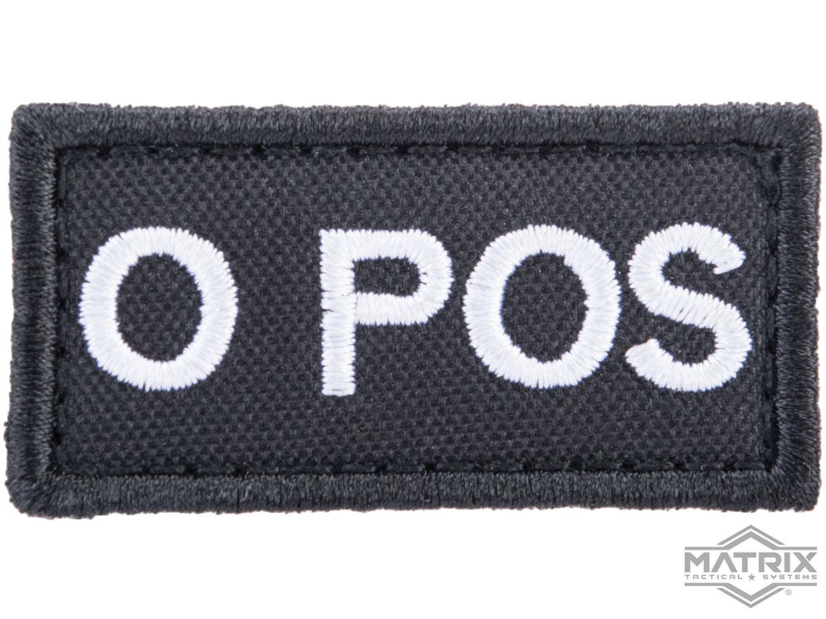 Matrix Military Spec. Blood Type Hook and Loop Patch (Type: O POS)